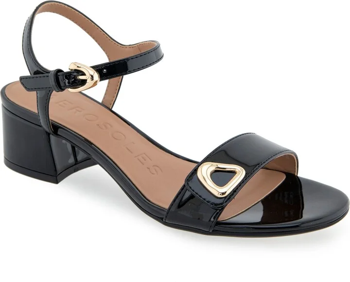 BLACK PATENT FAUX LEATHER