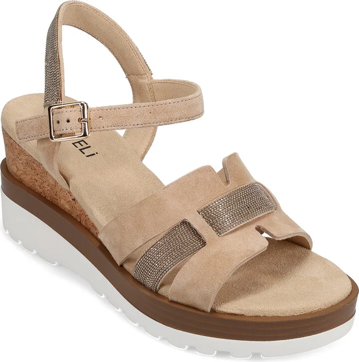 Caitlin Ankle Strap Wedge Sandal