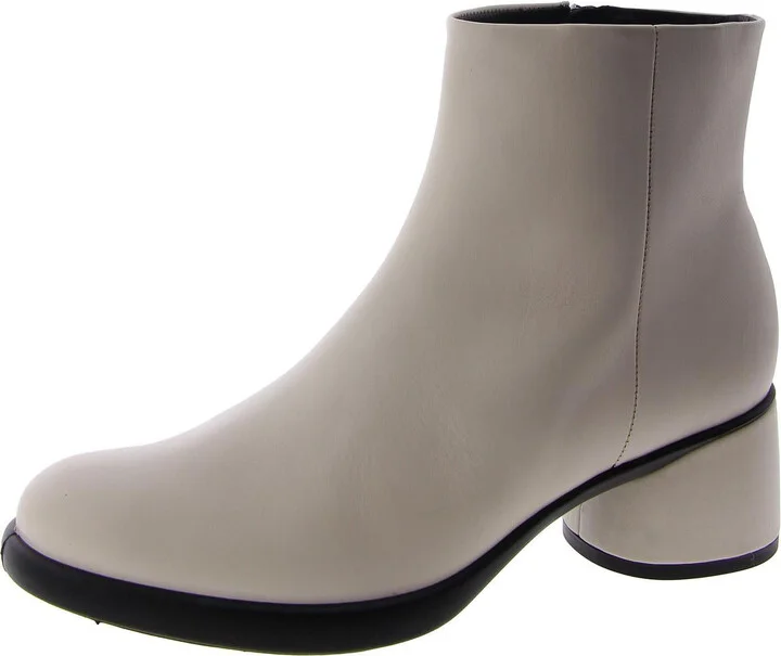 CAL CAIRE Womens Leather Zipper Ankle Boots