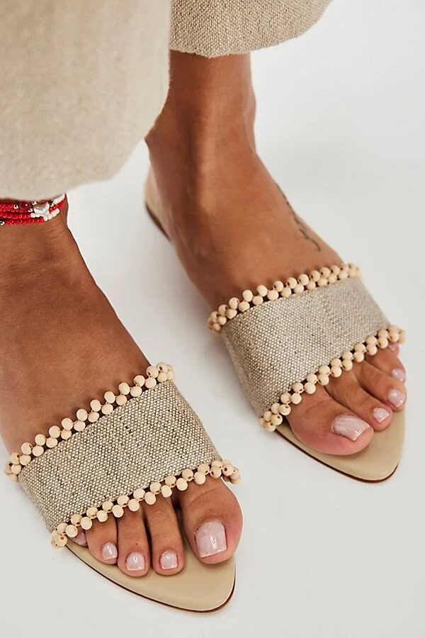 Cala Beaded Slip On Sandals - Image 2
