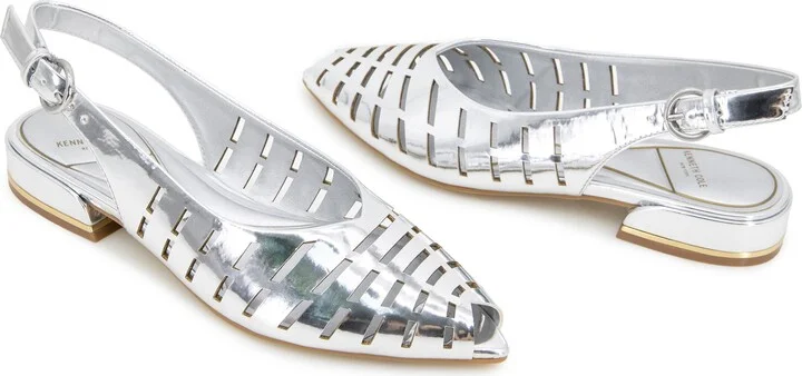Calabra Slingback Peep Toe Flat - Image 8
