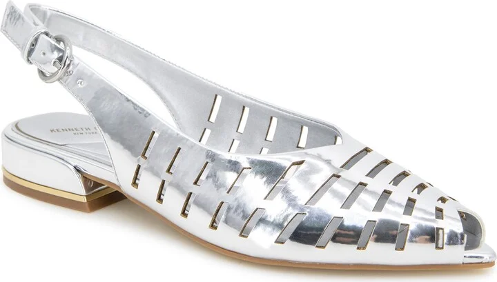 Calabra Slingback Peep Toe Flat