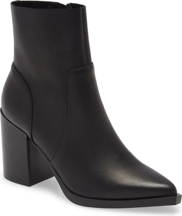 Calabria Boots Women's US 9.5 Black Leather Ankle Bootie ZPO3399