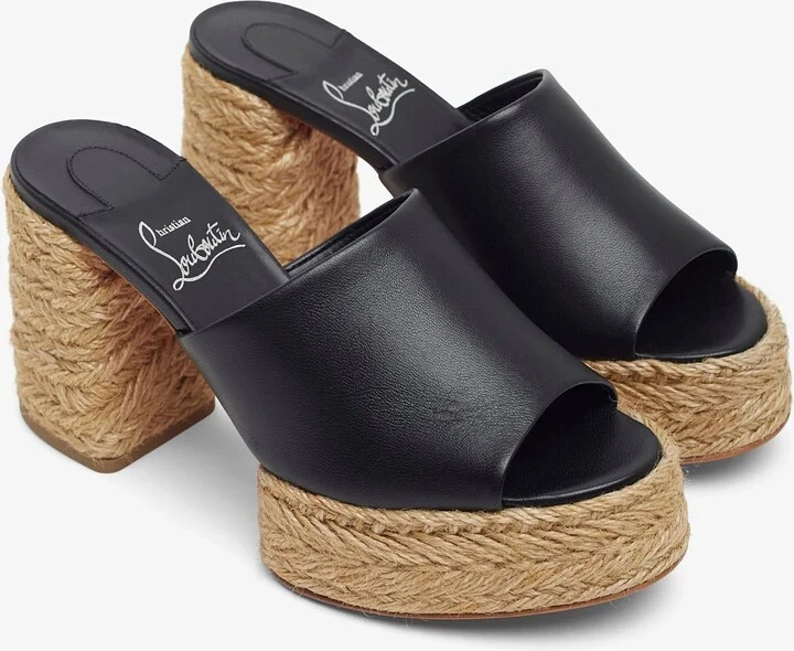 Calakala 85 black leather espadrilles - Image 4