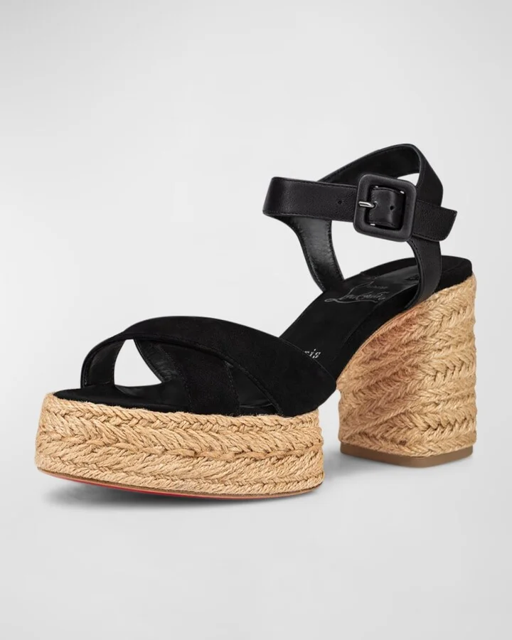 Calakala Crisscross Red Sole Espadrille Sandals - Image 4