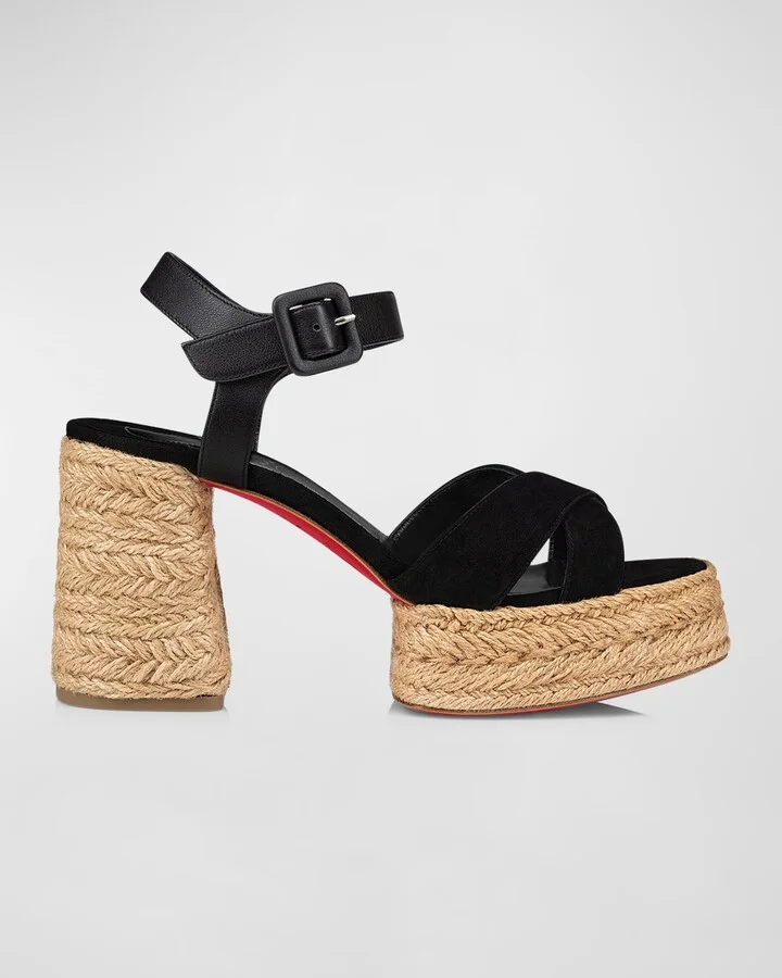 Calakala Crisscross Red Sole Espadrille Sandals