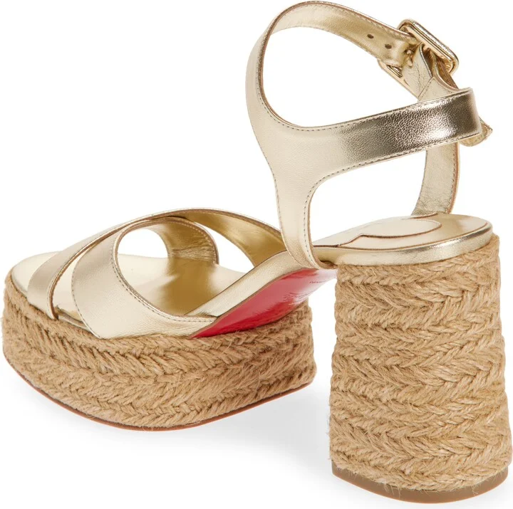 Calakala Metallic Leather Espadrille Platform Sandal - Image 2