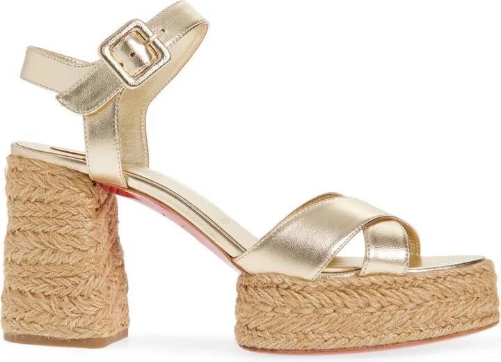 Calakala Metallic Leather Espadrille Platform Sandal - Image 3
