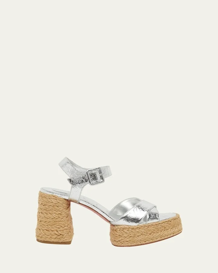 Calakala Metallic Red Sole Espadrille Sandals