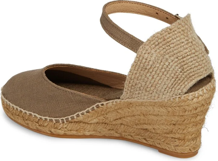 'Caldes' Linen Wedge Sandal - Image 2