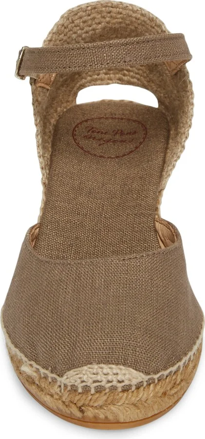 'Caldes' Linen Wedge Sandal - Image 4