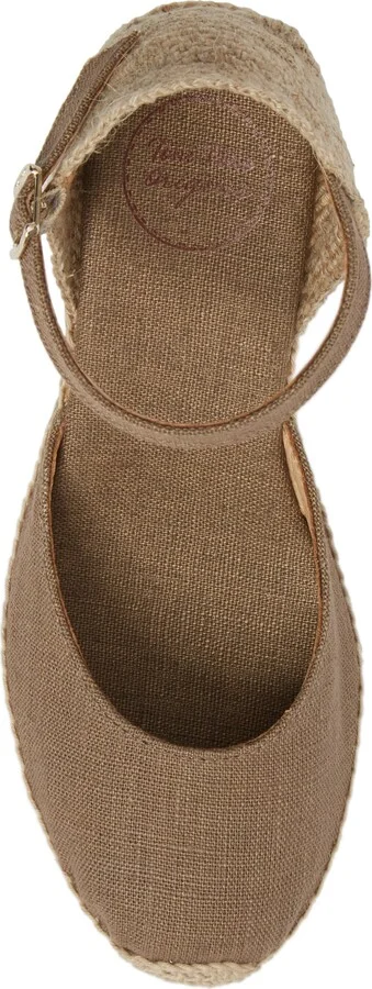 'Caldes' Linen Wedge Sandal - Image 5