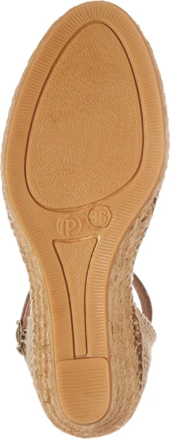 'Caldes' Linen Wedge Sandal - Image 6