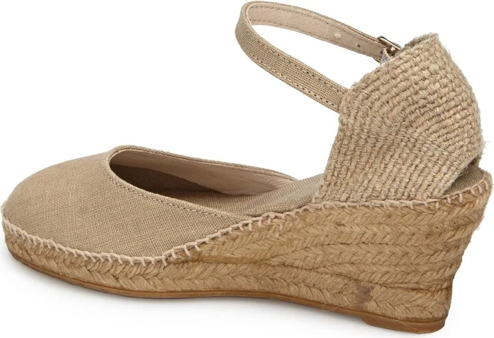 'Caldes' Linen Wedge Sandal - Image 8
