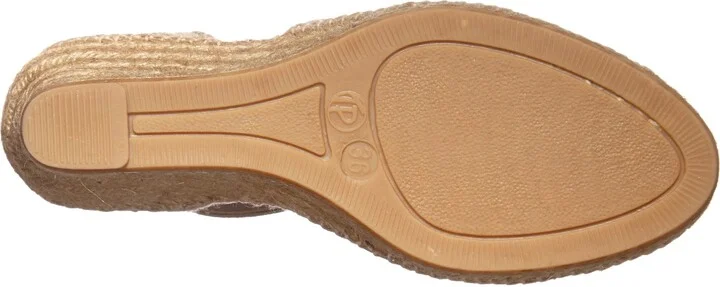 'Caldes' Linen Wedge Sandal - Image 10