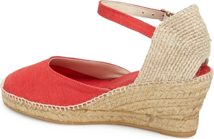 'Caldes' Linen Wedge Sandal - Image 3