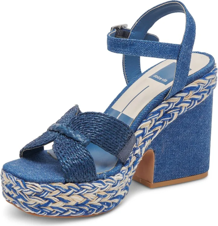 Cale Woven Raffia Platform Sandal - Image 9