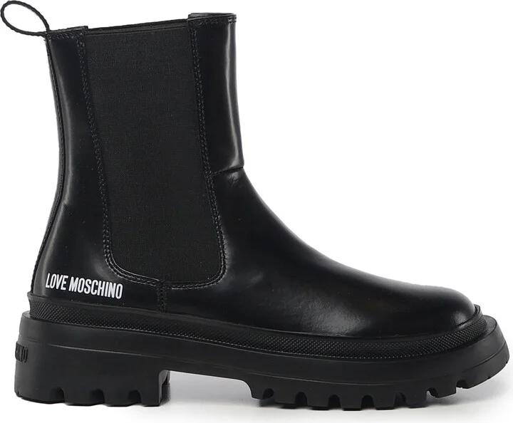 Calf And Lycra Ankle Boots