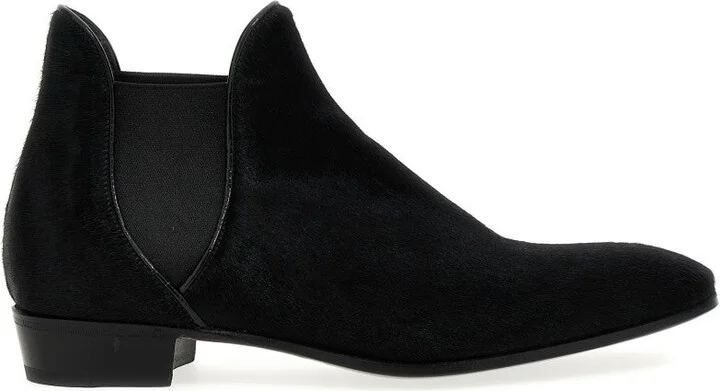 Calf Hair Ankle Boots