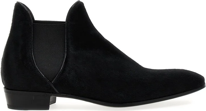 Calf Hair Ankle Boots