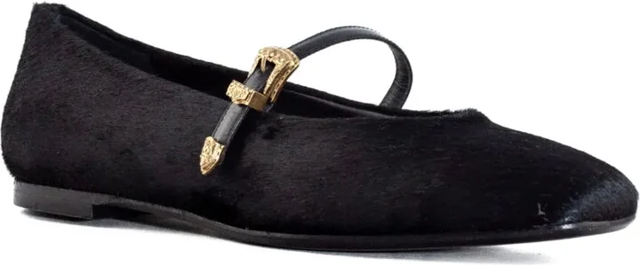 Calf-Hair Buckled Ballet Flats - Image 2