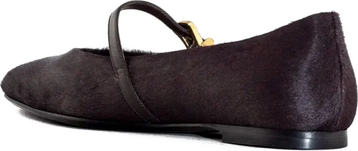 Calf-Hair Buckled Ballet Flats - Image 3