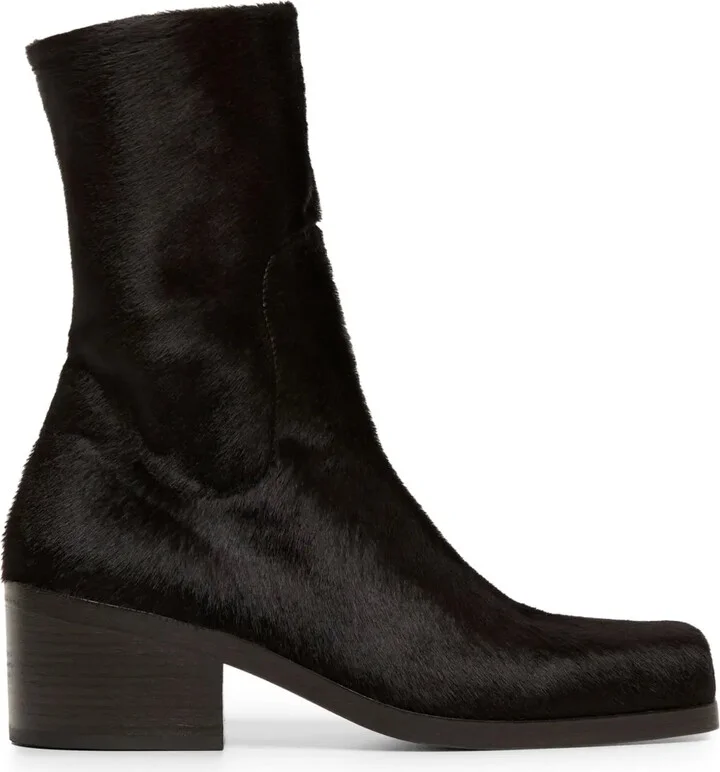 Calf Hair Leather Boots