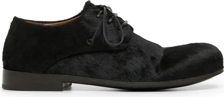 Calf Hair Leather Derby Shoes