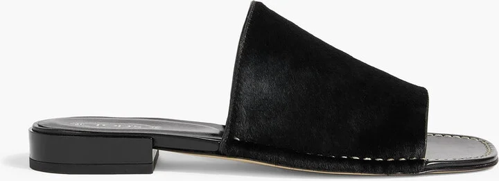 Calf hair mules