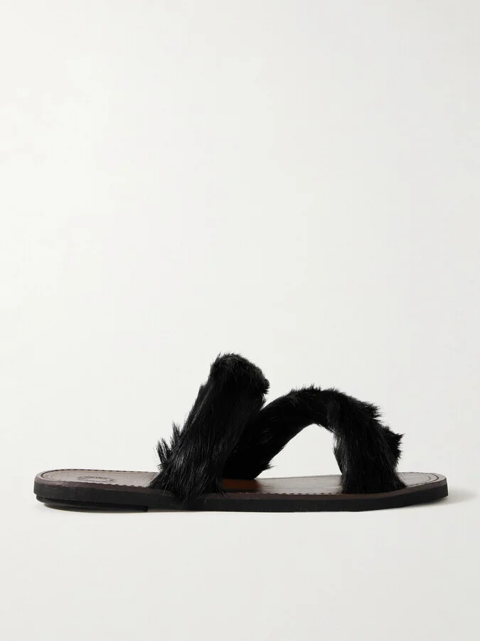 Calf Hair Sandals