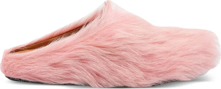 Calf-Hair Slip-On Mules