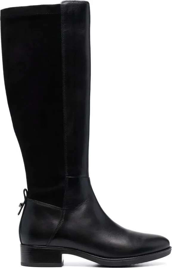 Calf-High Leather Boots
