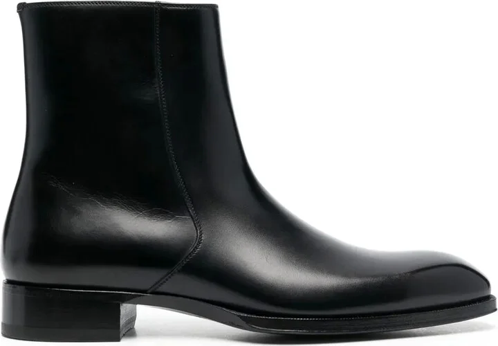 Calf Leather Ankle Boots
