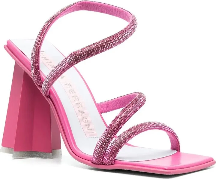 Calf-Leather Crystal-Embellished Sandals - Image 2
