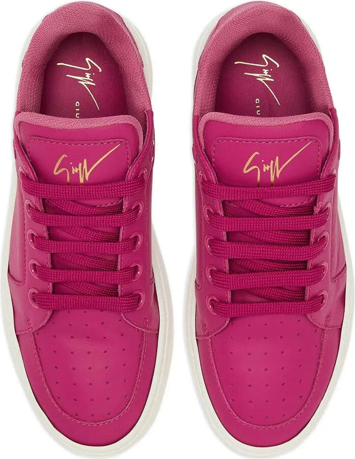Calf-Leather Lace-Up Sneakers - Image 4
