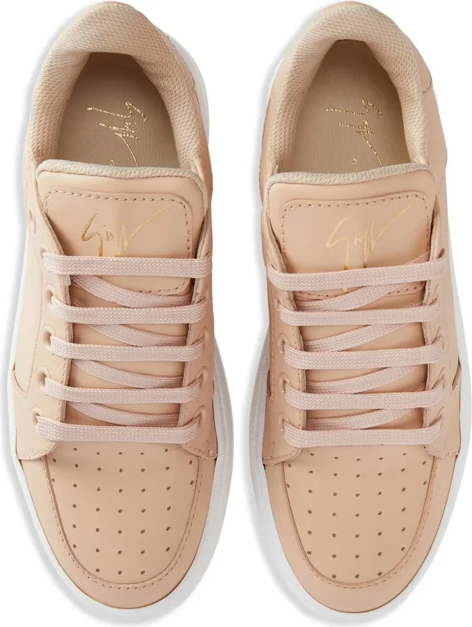 Calf-Leather Lace-Up Sneakers - Image 4
