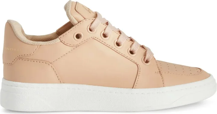 Calf-Leather Lace-Up Sneakers