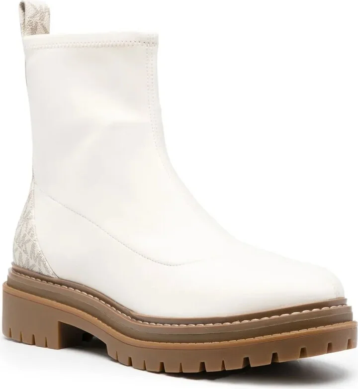 Calf-Leather Logo-Print Ankle-Boots - Image 2