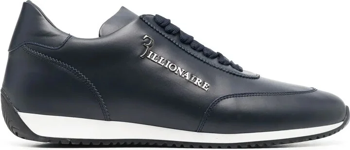 Calf-Leather Low-Top Sneakers