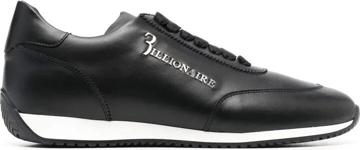 Calf-Leather Low-Top Sneakers