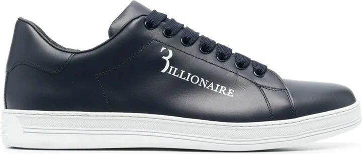 Calf-Leather Low-Top Sneakers