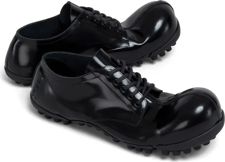 Calf-Leather Round-Toe Derby Shoes - Image 5