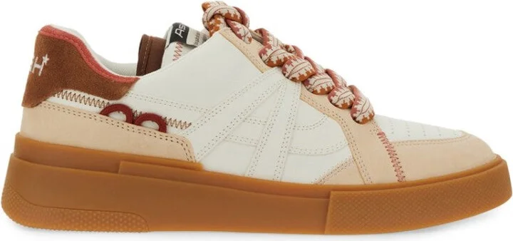 Calf Leather Sneakers With Woven Laces