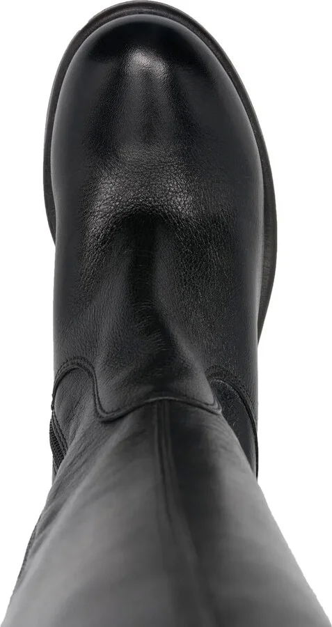 Calf-Length Block Heel Boots - Image 4