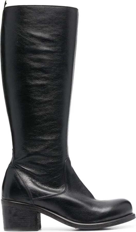Calf-Length Block Heel Boots