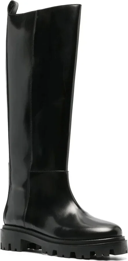 Calf-Length Leather Boots - Image 2