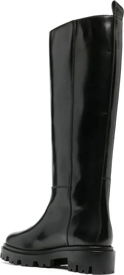 Calf-Length Leather Boots - Image 3