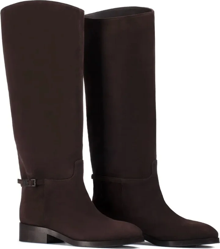 Calf Suede Buckle Boots - Image 2