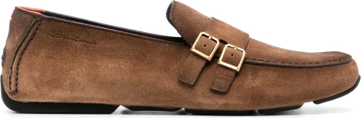 Calf-Suede Monk Shoes