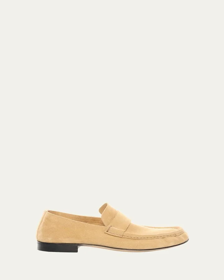 Calf Suede Slip-On Loafers